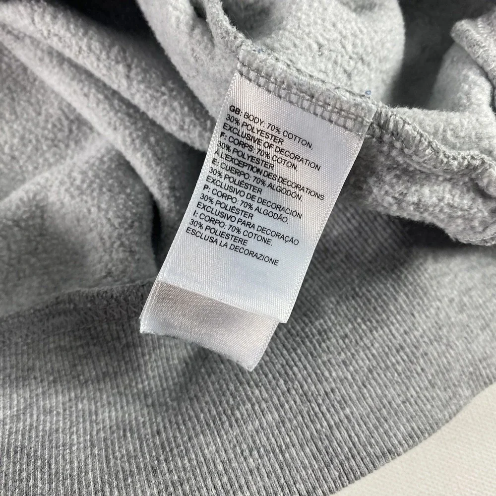 North Face Hoodie Mens Medium Gray Pullover Sweatshirt Never Stop Exploring Logo